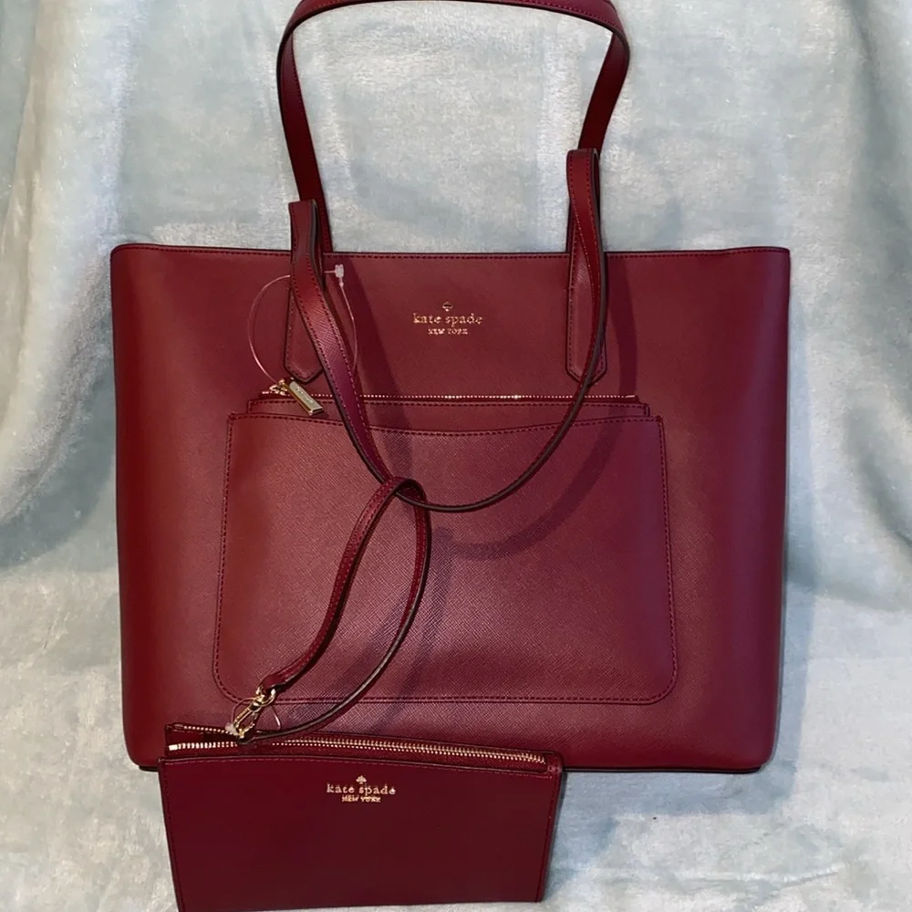 🤩BEAUTIFUL KATE SPADE ♠️ Staci pvc large tote set - Picture 9 of 16